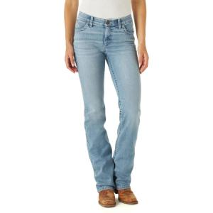 Wrangler Willow Mid Rise Performance Waist Boot Cut Ultimate Riding Jean, Light Wash, 00-34