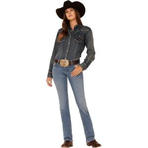 Wrangler Women’s Cash Mid Rise Vented Hem Ultimate Riding Jean(Heidi)