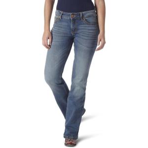 Wrangler Women’s Cash Mid Rise Vented Hem Ultimate Riding Jean(Wash Mid)