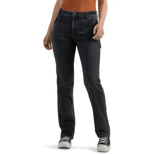 Wrangler Women’s High Rise True Straight Leg Carpenter Jean(Carbon)