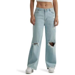 Wrangler Women’s High-Rise Loose Fit Jean(Icy Blue)