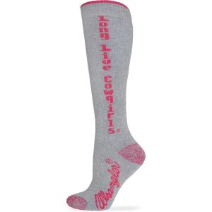 Wrangler Women’s Long Live Cowgirls Boot Socks 2 Pair Pack(Pink)