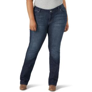 Wrangler Women’s Plus Size Straight Leg Jean(Dark Wash)