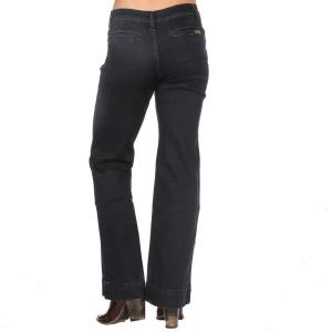 Wrangler Women’s Retro Mae Mid Rise Wide Leg Trouser Jean(Dark Wash)