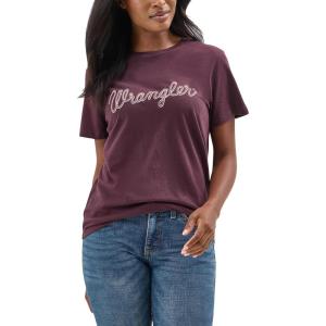 Wrangler Womens Short Sleeve Graphic T-Shirt(Fudge)