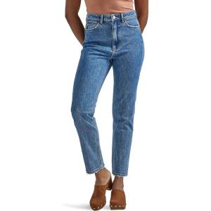 Wrangler Womens Tapered High-Rise Mom Jean(Topaz)