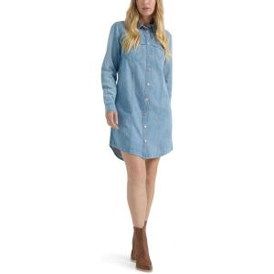 Wrangler Womens Women’s Denim Shirt Dress(Sky Blue)