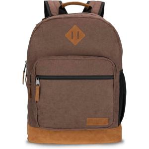 Wrangler Yellowstone Sturdy Backpack for Travel Classic Logo Water Resistant Casual Daypack for Travel with Padded Laptop Notebook Sleeve (Wild West)(Brown Cord)