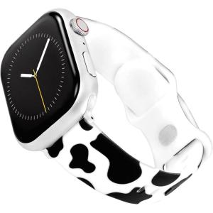Wrangler® “Cowhide Classic” Silicone Band for Apple Watch, White with Black Print, Fits all Apple Watch® Series and Sizes