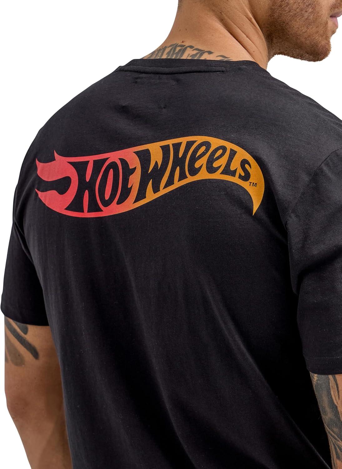 imageWrangler Mens X Hot Wheels Flaming Bronco TeeBlack