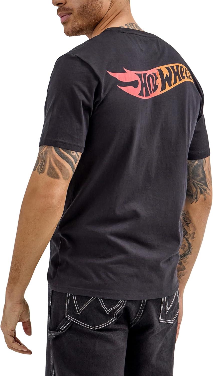 imageWrangler Mens X Hot Wheels Flaming Bronco TeeBlack