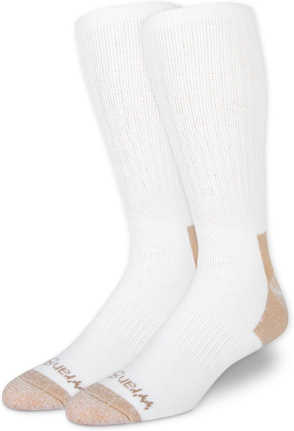 imageWrangler 365 Mens Crew Socks Full Cushion Socks for AllDay Comfort Fits Sizes 612White
