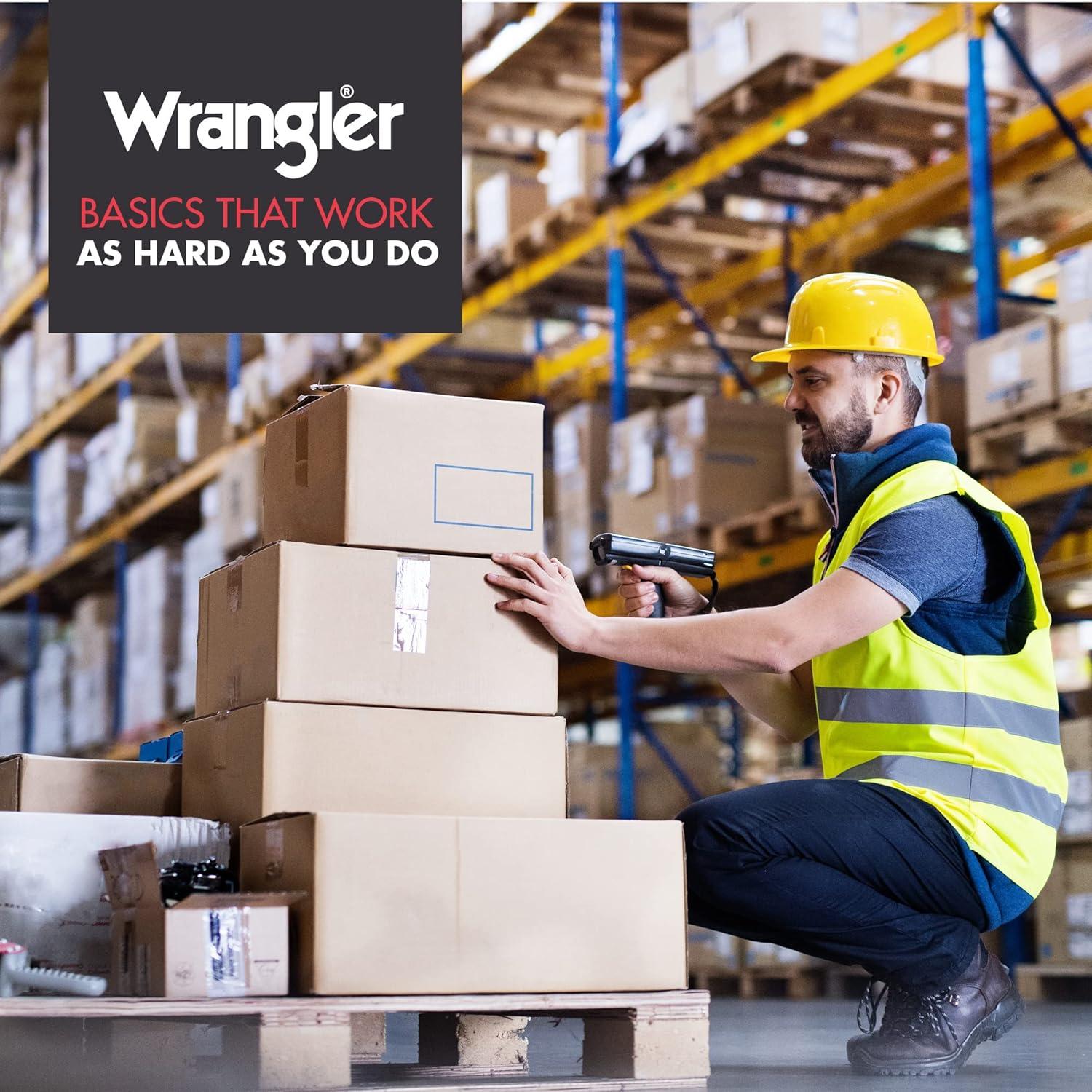 imageWrangler Mens Socks Cushion Work Crew Socks Size 612White