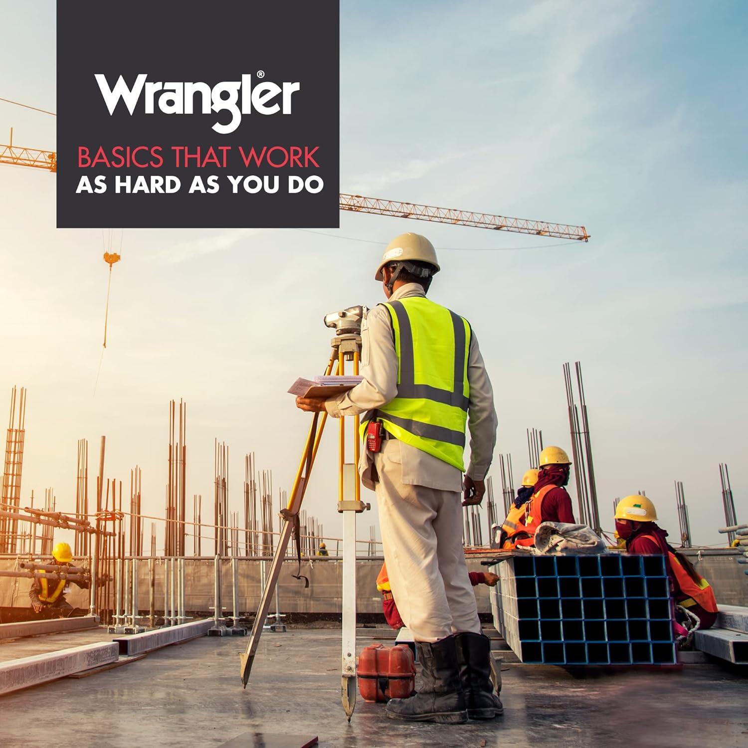 imageWrangler Mens Blended Wool Work Socks Crew Socks for Hiking Boots ampamp AllWeather Wear with Arch Support Size 612Brown