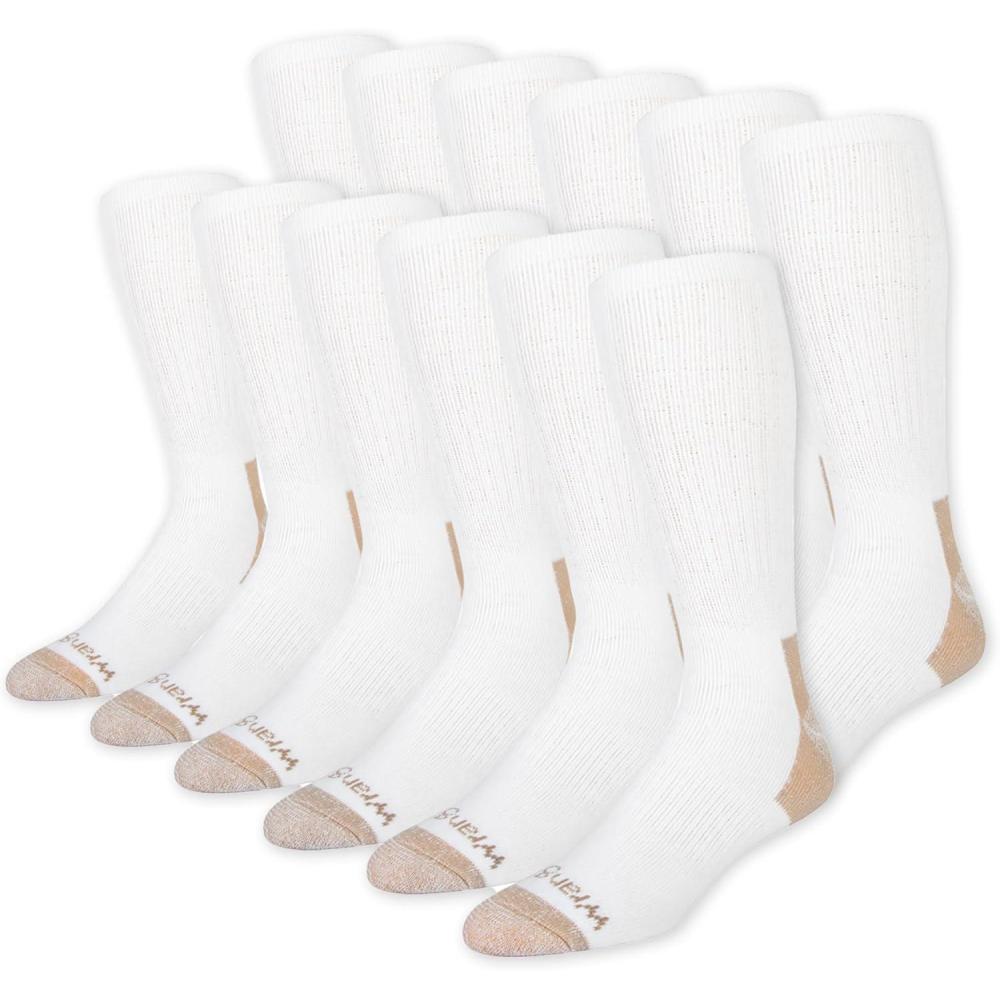 imageWrangler  365 Mens Crew Socks  Full Cushion Socks for AllDay Comfort  Fits Sizes 612White