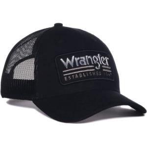 Wrangler Black Mesh Back Hat, One Size Fits Most