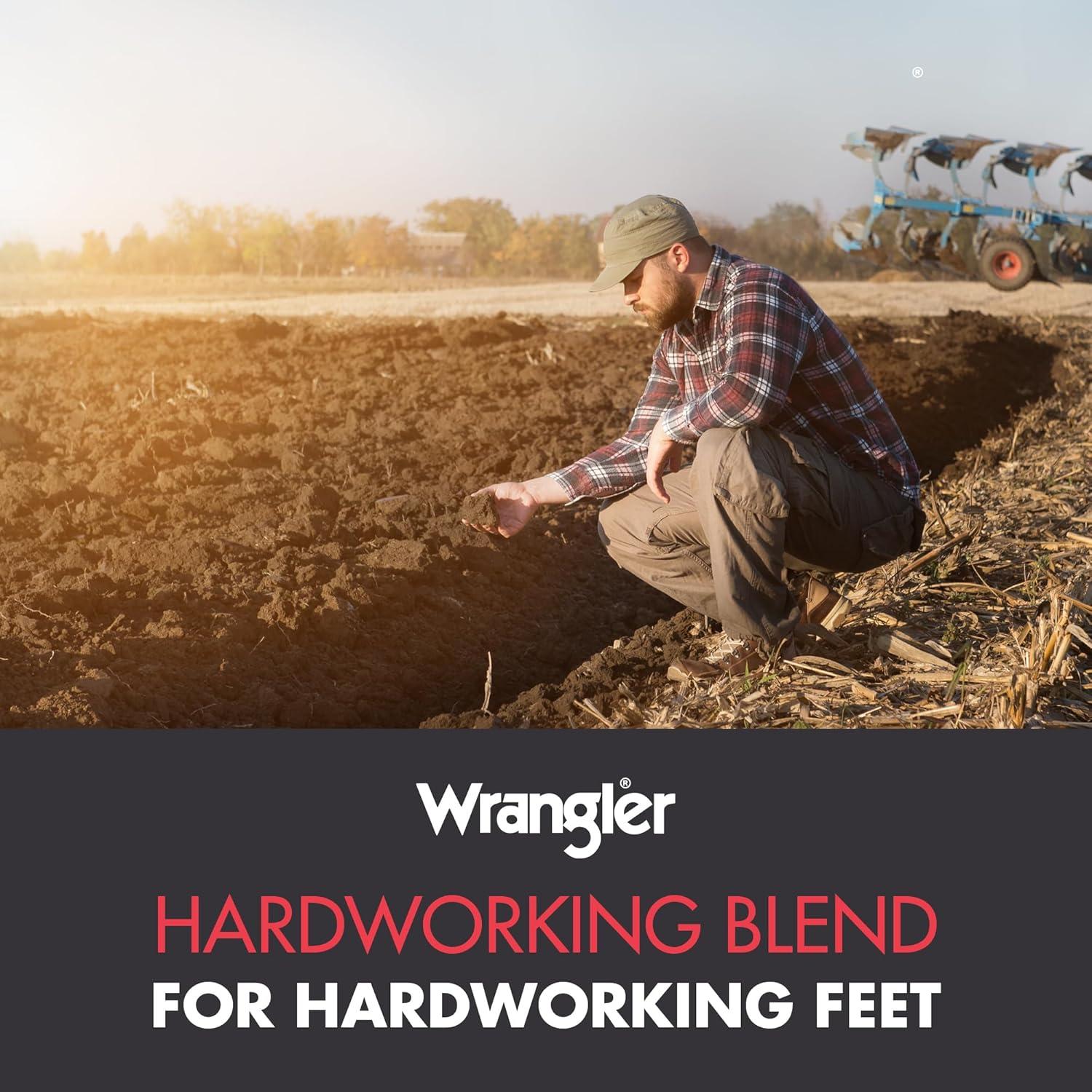 imageWrangler Ultra Dry Crew Socks for Men 12 Pk Full Cushion Arch Support MoistureWicking Steel Toe fits shoe size 612White