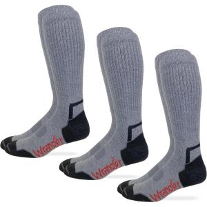 Wrangler Men’s Ultra Dri Compression Tall Boot Socks (3 Pairs)(Grey)